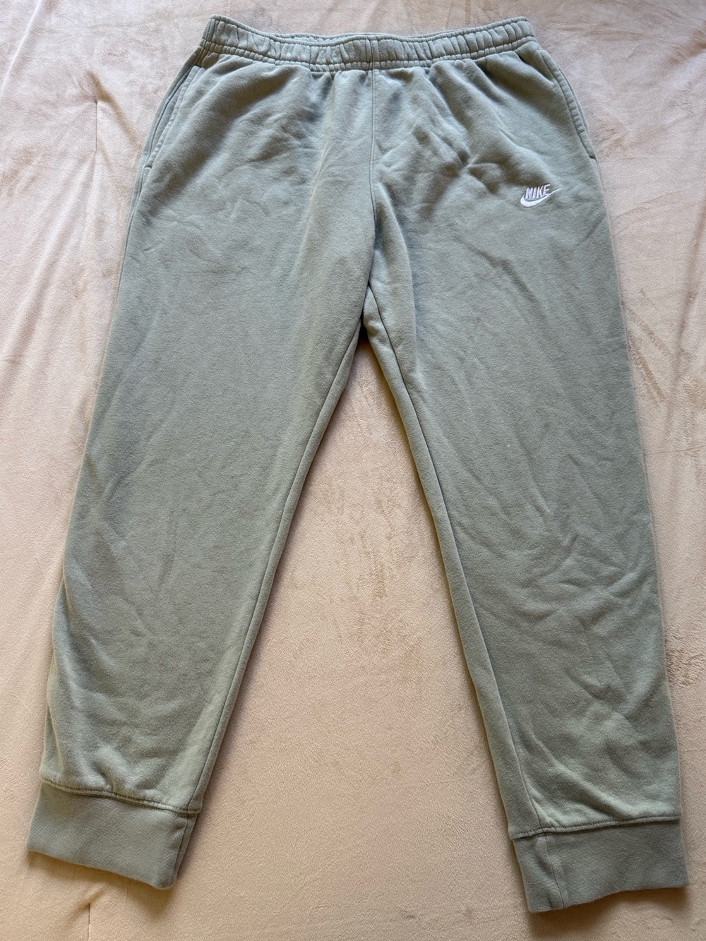Nike Men’s Sage Green Fleece Joggers — Size XL